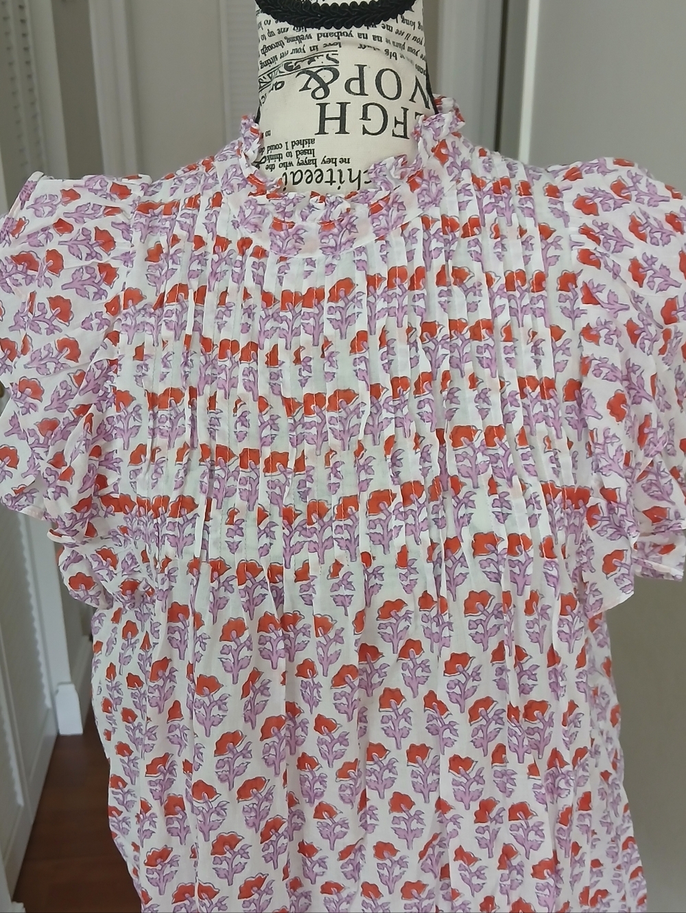Oliphant Pintuck Ruffle top - Picture 5 of 13